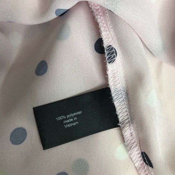 LANE BRYANT Faux Wrap Pink Polka Dot Top Surplice Neckline Womens Size 14 - Picture 5 of 9